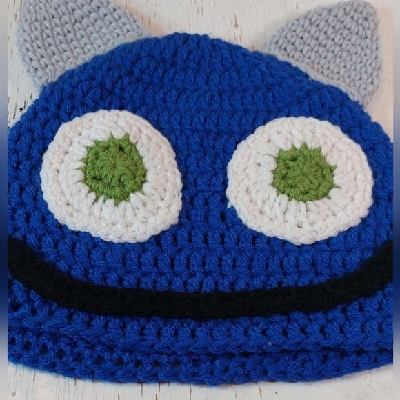 Monster Adult Handmade Beanie Crochet Stocking Hat Winter Warm Cozy - Picture 4 of 6